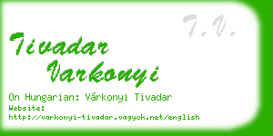 tivadar varkonyi business card